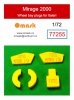 Omask 77255 Mirage 2000 wheel bay foam plugs (for Italeri) 1/72